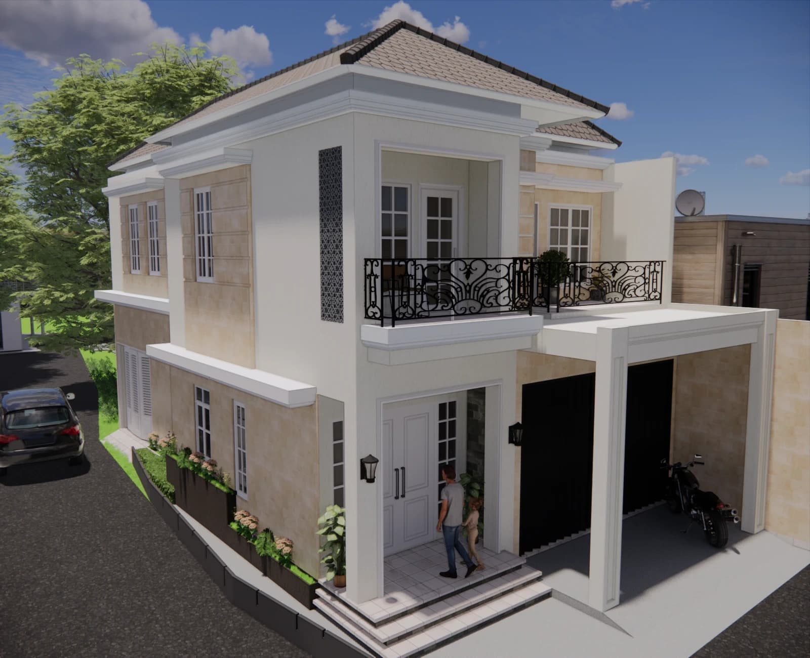 Rumah 2 Lantai Modern Klasik Hook 15 x 8 m - Galeri 11