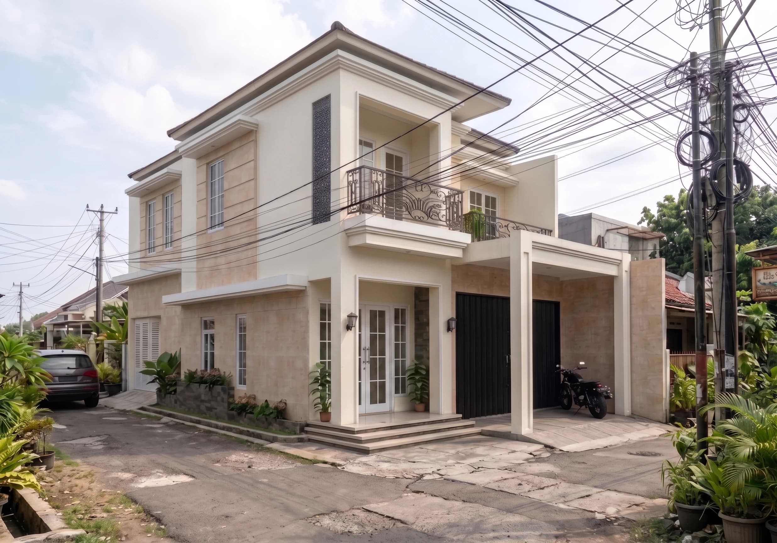 Rumah 2 Lantai Modern Klasik Hook 15 x 8 m