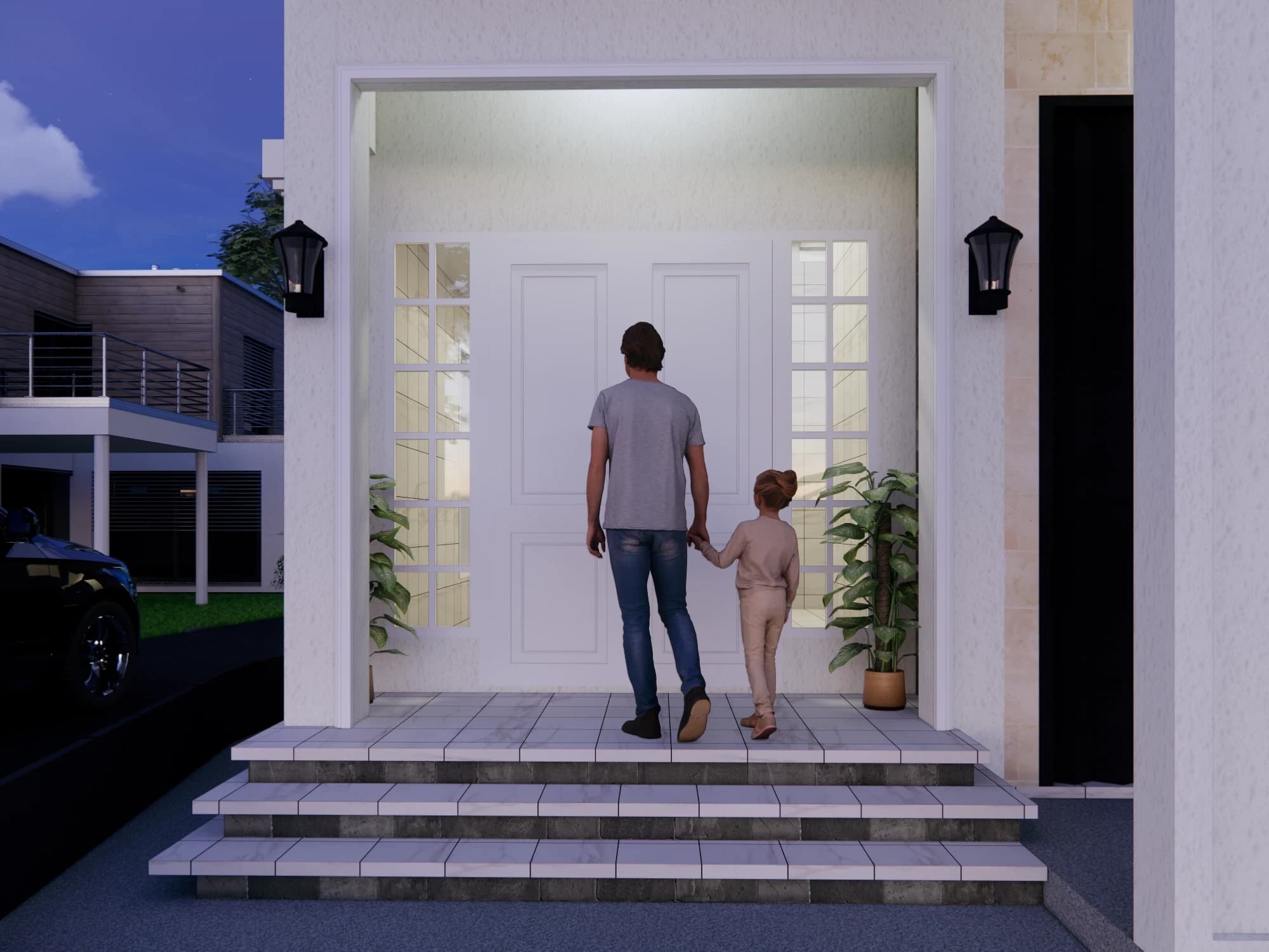 Rumah 2 Lantai Modern Klasik Hook 15 x 8 m - Galeri 8